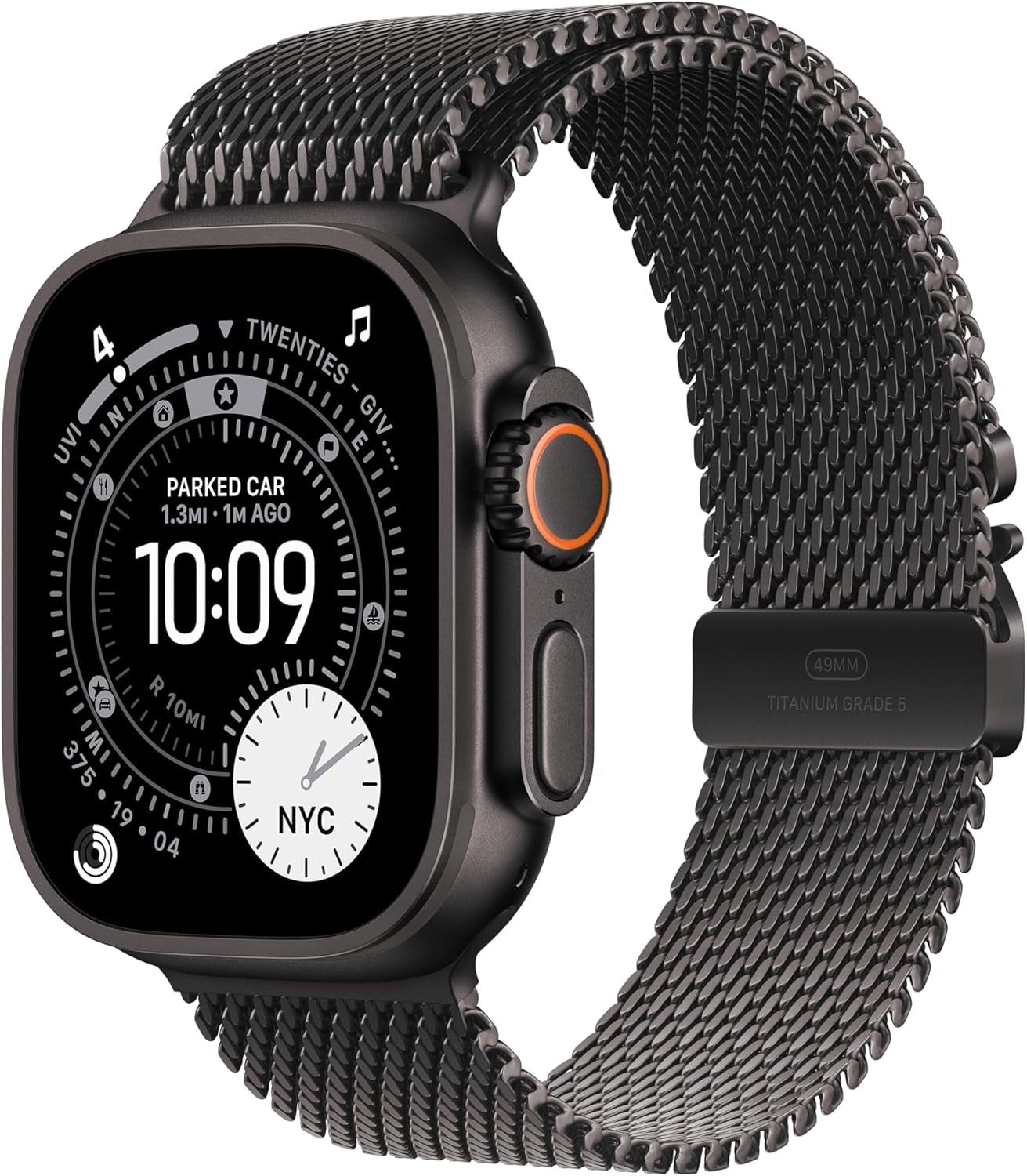Watch Ultra 3 [GPS + Cellular 49Mm] Running & Multisport Smartwatch W/Rugged Titanium Case W/Black Titanium Milanese Loop - L. Satellite Communications, Advanced Health & Fitness Tracking - FMT store