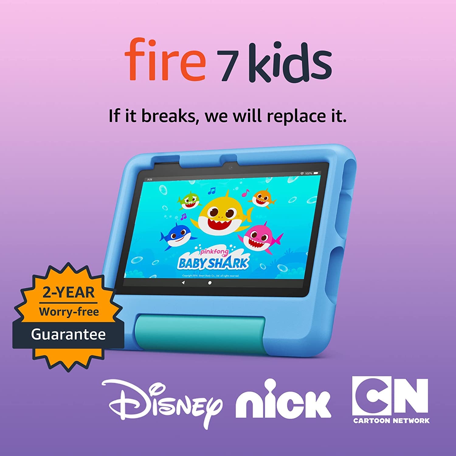 Fire 7 Kids Tablet, Ages 3-7. Top-Selling 7" Kids Tablet on . Includes Ad-Free and Exclusive Content, Easy Parental Controls, 10-Hr Battery, 16 GB, Blue - FMT store