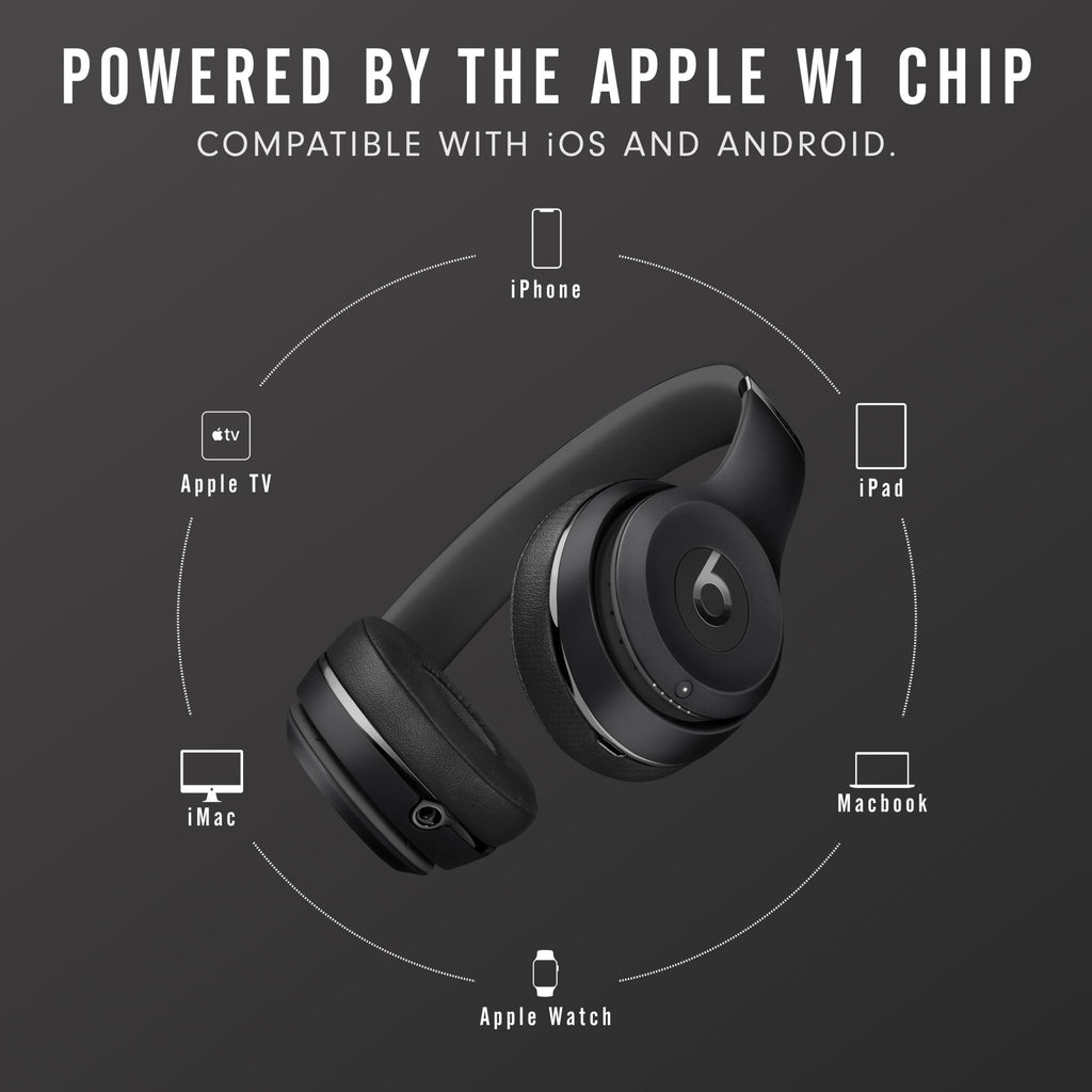 Solo3 Casual Listening Active Noise Cancellation Bluetooth On-Ear Headphones, Black - FMT store