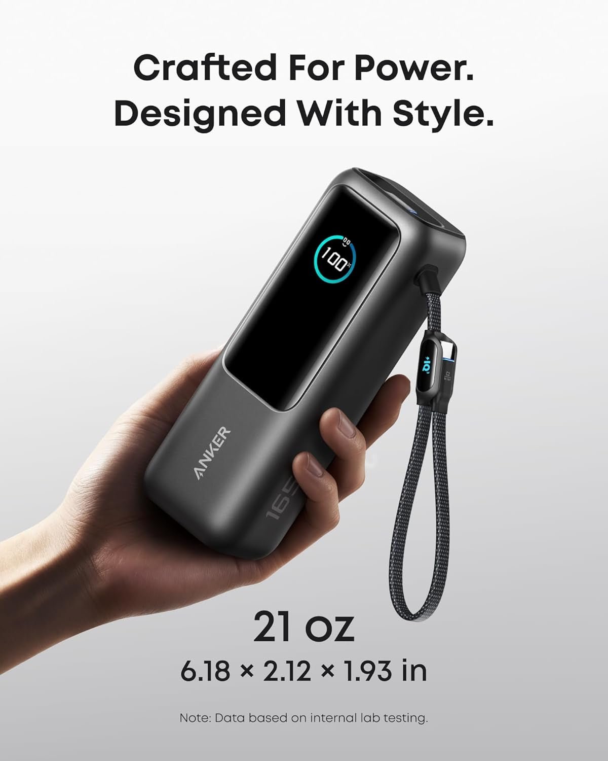 Anker Laptop Power Bank,25,000Mah Portable Charger with 165W Total Output,3 USB-C Ports (100W Max Each),Built-In Retractable Cables,Flight-Ready,For Iphone 17/16 Series,Macbook,Samsung,And More - FMT store