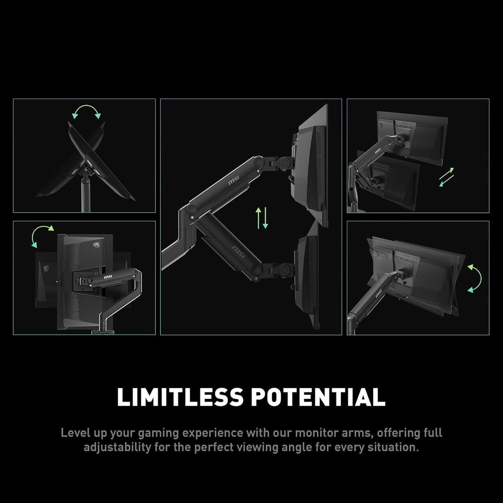 Dual Monitor Stand Arm - Heavy Duty Adjustable - FMT store