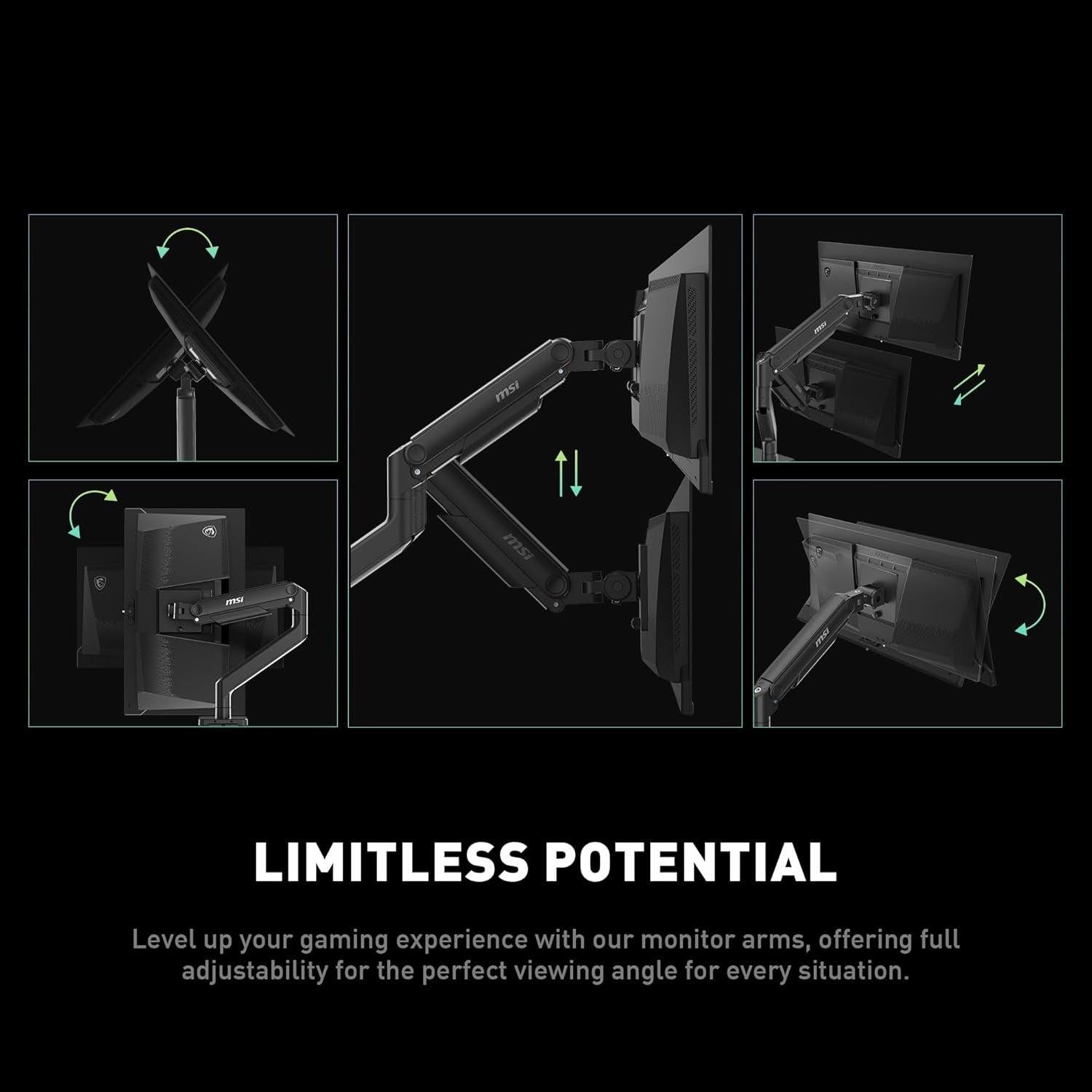 Dual Monitor Stand Arm - Heavy Duty Adjustable - FMT store