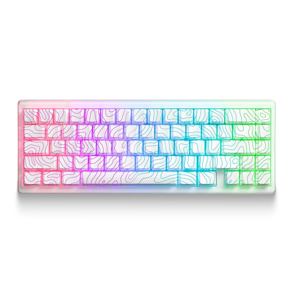 XVX M67 JadeStone Mechanical Keyboard With IMD - Tech Keycaps (Stellar White) - FMT store