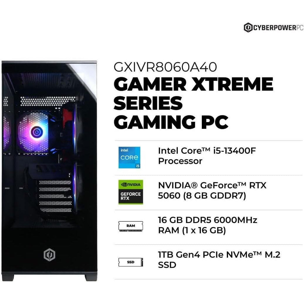 Gamer Xtreme VR Gaming PC - RTX 5060 - FMT store