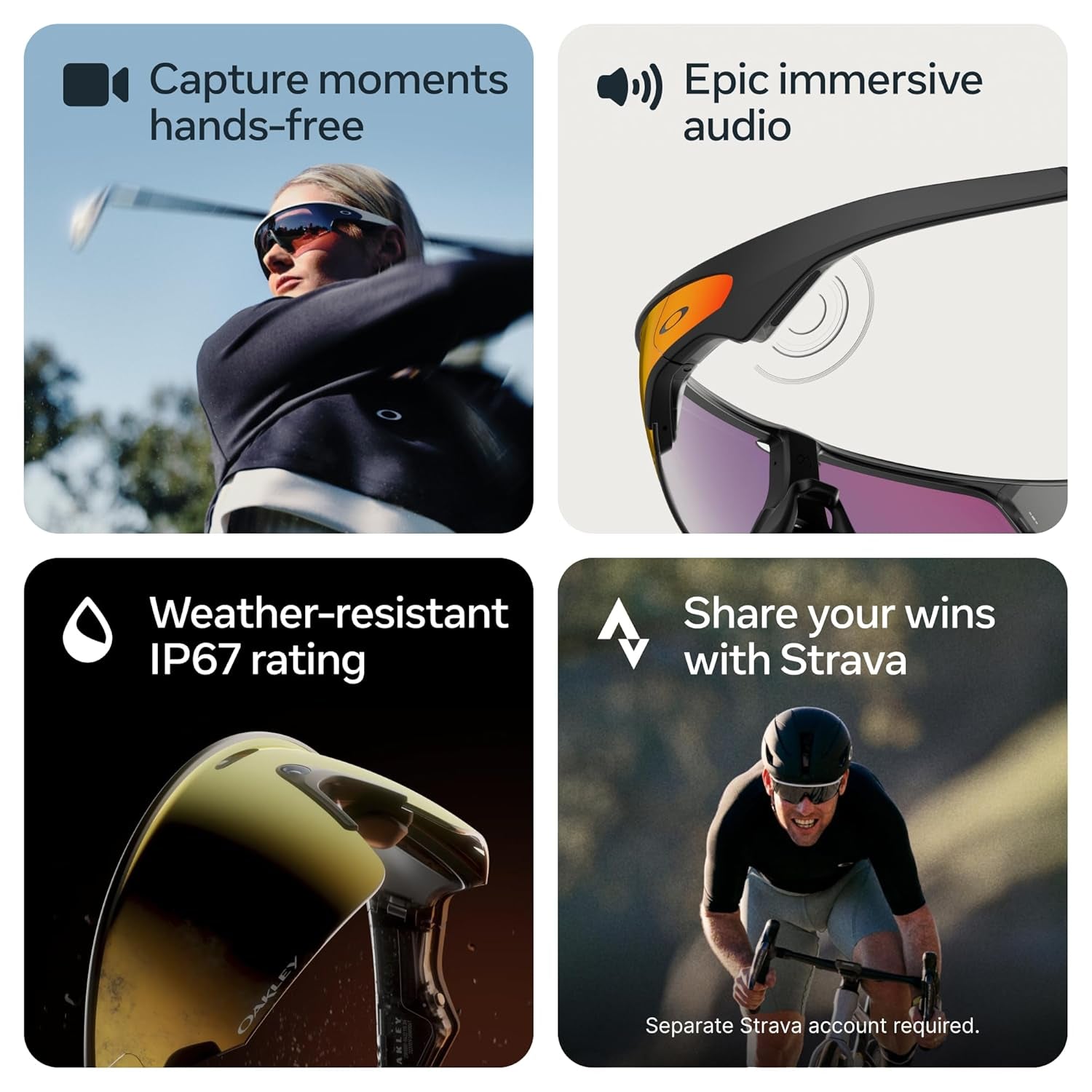 Meta Oakley Vanguard, Black | Smart AI Glasses - Camera, Audio, Video Recording - FMT store