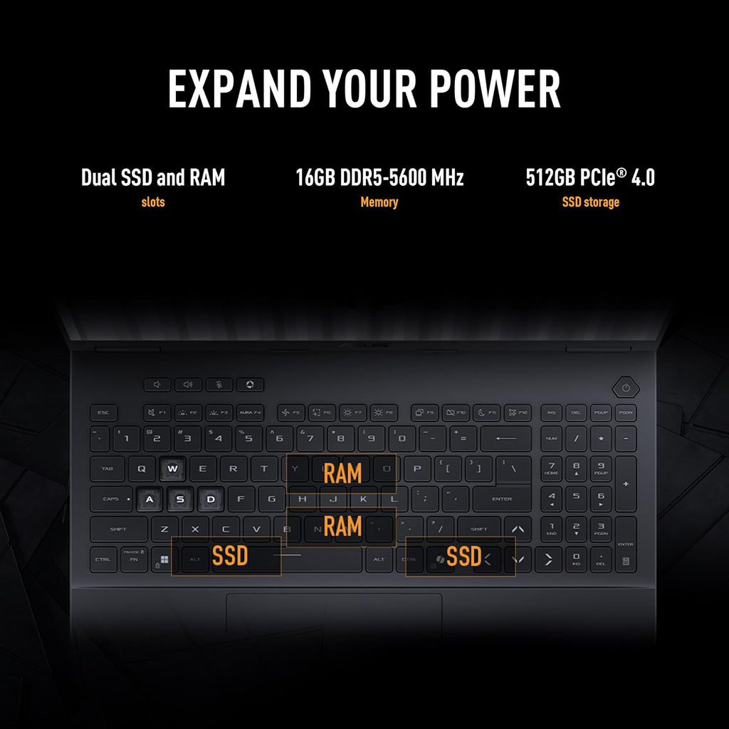 TUF Gaming F16 (2025) - 16" FHD+ 165Hz, i5, RTX 5050, 16GB DDR5, 512GB SSD, Wi-Fi 6E, Windows 11 - FMT store
