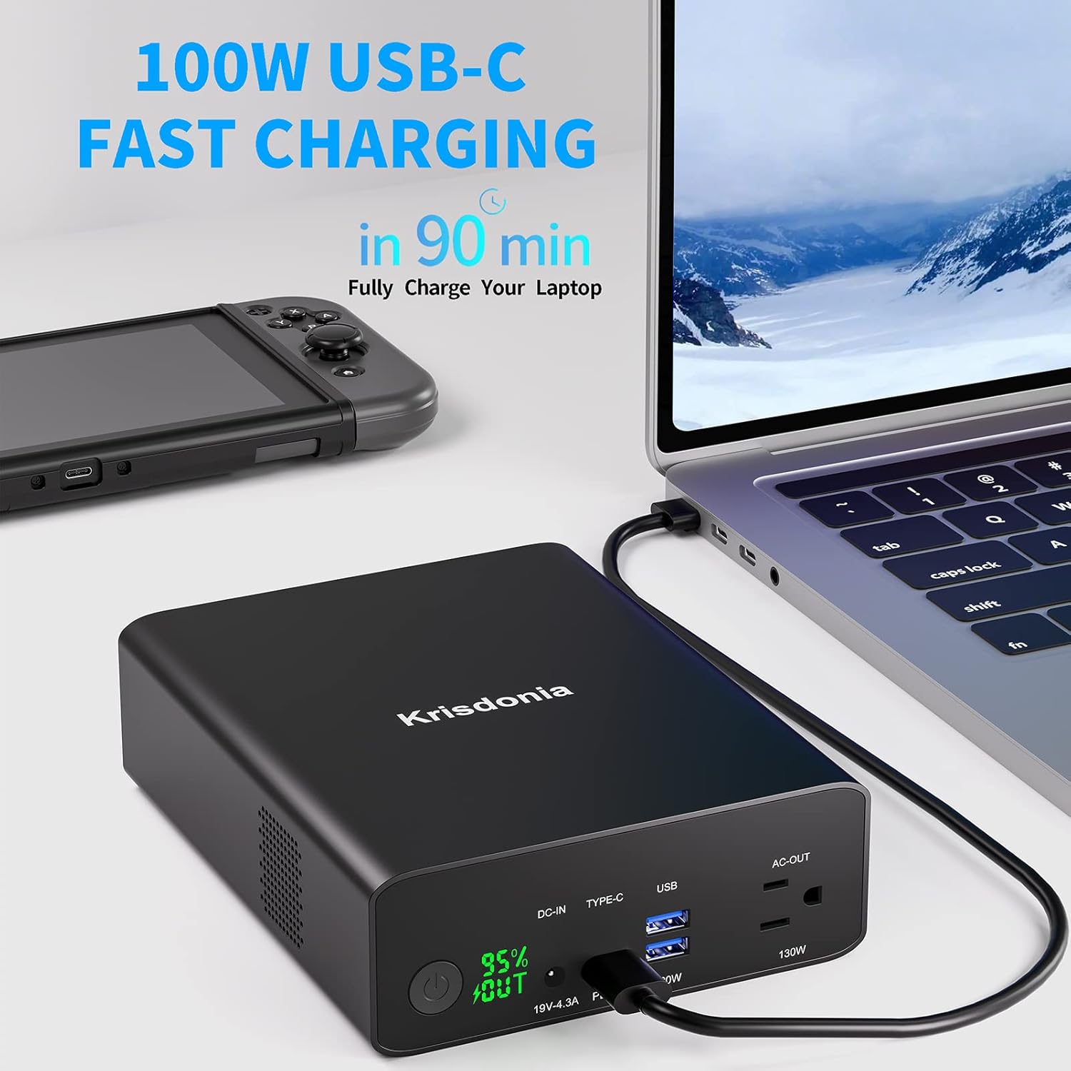 Ultimate Power Bank with 130W AC Outlet - 80000mAh Portable Laptop Charger for Fast Charging on the Go - FMT store