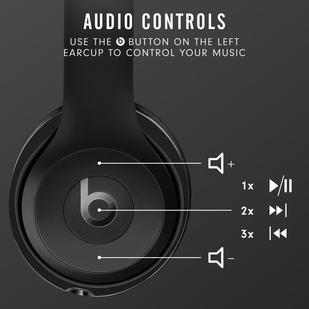 Solo3 Casual Listening Active Noise Cancellation Bluetooth On-Ear Headphones, Black - FMT store