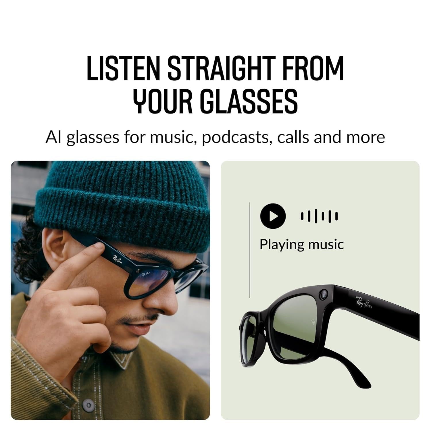 Ray - Ban Wayfarer Smart Glasses - Matte Black - FMT store