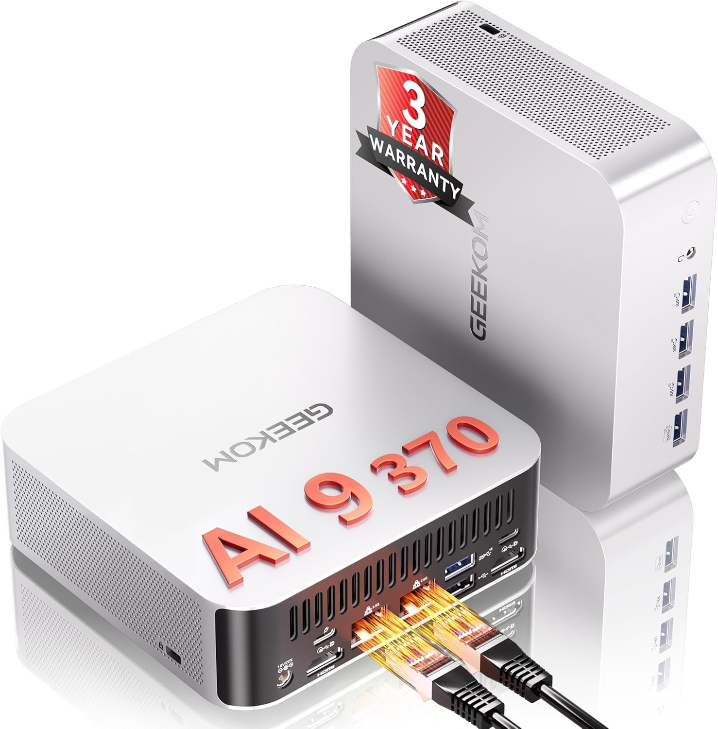 A9 Max High AI Productivity Mini PC,AMD Ryzen AI 9 HX 370(80 Tops)|Ddr5|1Tb SSD+32GB Ram|Copilot+ Pc|Win 11 Pro|Wifi 7|BT 5.4|USB4.0|HDMI 2.1|8K Video Editing|For Business&Gaming＆3D Rendering - FMT store
