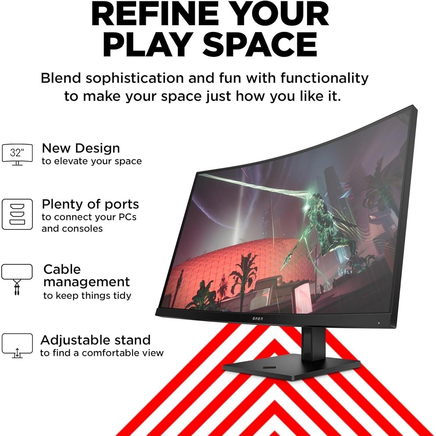 OMEN 32" Curved Gaming Monitor - QHD 165Hz - FMT store
