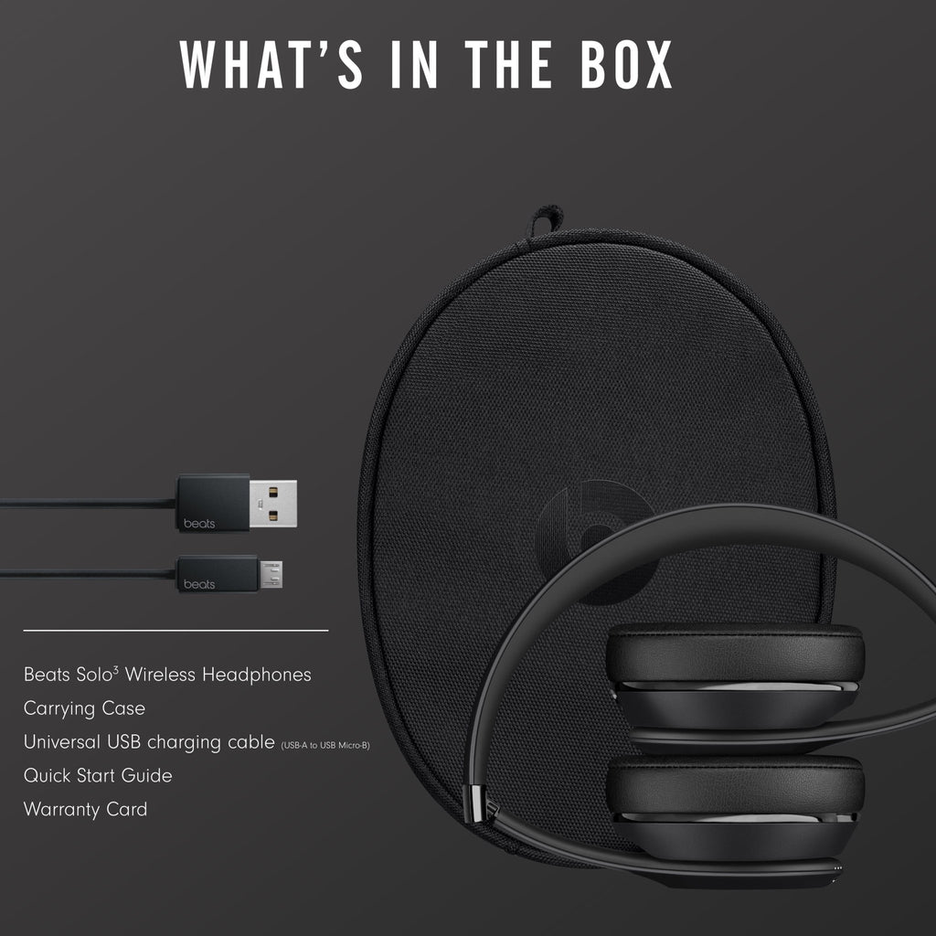 Solo3 Casual Listening Active Noise Cancellation Bluetooth On-Ear Headphones, Black - FMT store