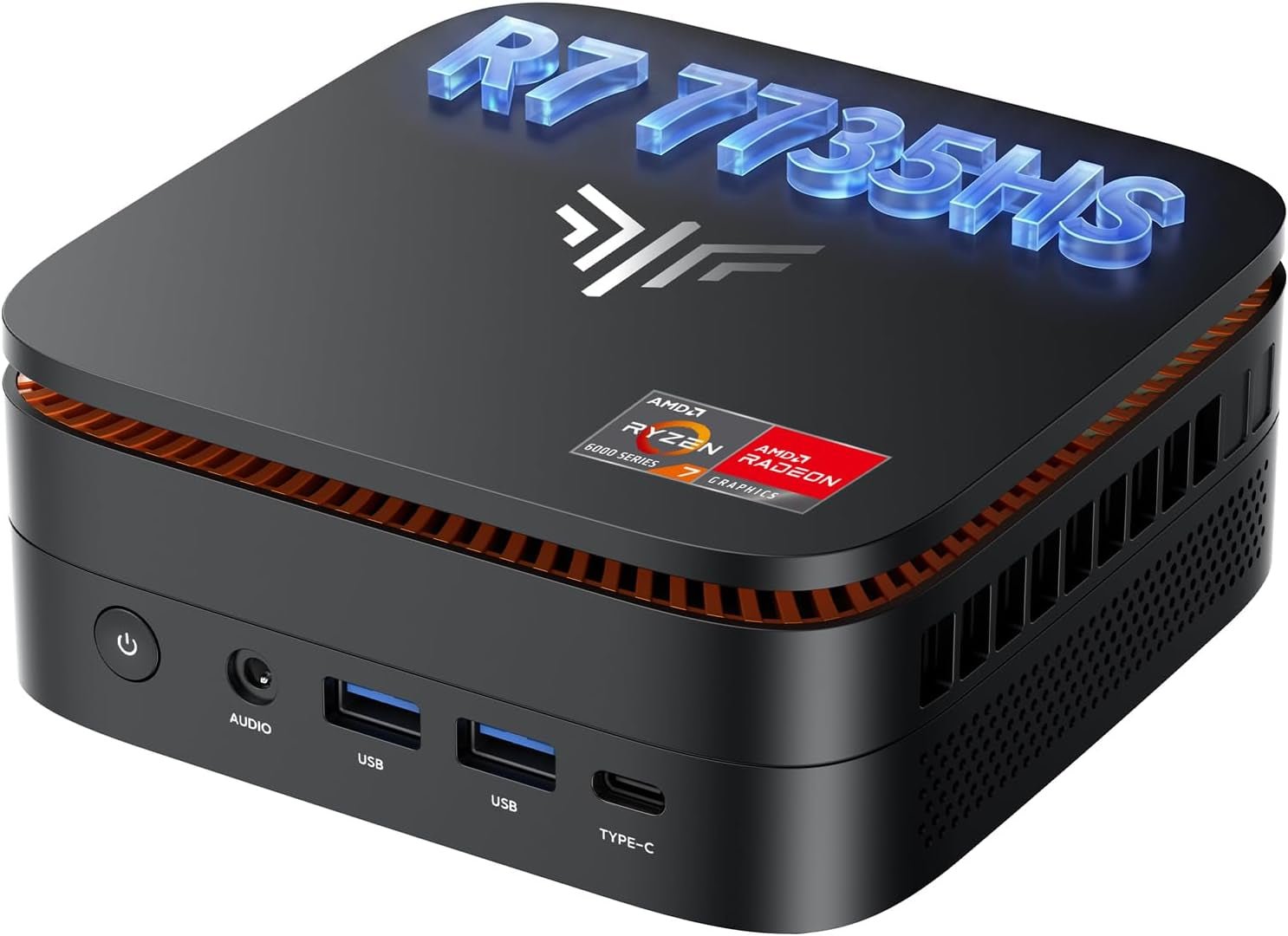Hyper H1 Mini Gaming PC, AMD Ryzen 7 7735Hs(Beats 7640HS/6800H), 24GB LPDDR5 1TB M.2 Nvme SSD Mini Pc(8C/16T,Up to 4.75Ghz), 16MB L3 Smart Cache, Triple 4K Display/Wifi6/Bt5.2/Mini Desktop PC - FMT store