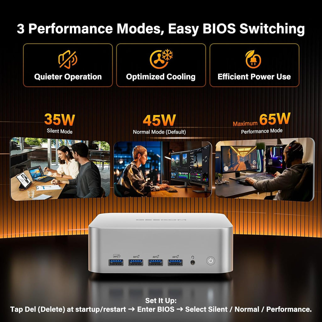 A9 Max High AI Productivity Mini PC,AMD Ryzen AI 9 HX 370(80 Tops)|Ddr5|1Tb SSD+32GB Ram|Copilot+ Pc|Win 11 Pro|Wifi 7|BT 5.4|USB4.0|HDMI 2.1|8K Video Editing|For Business&Gaming＆3D Rendering - FMT store