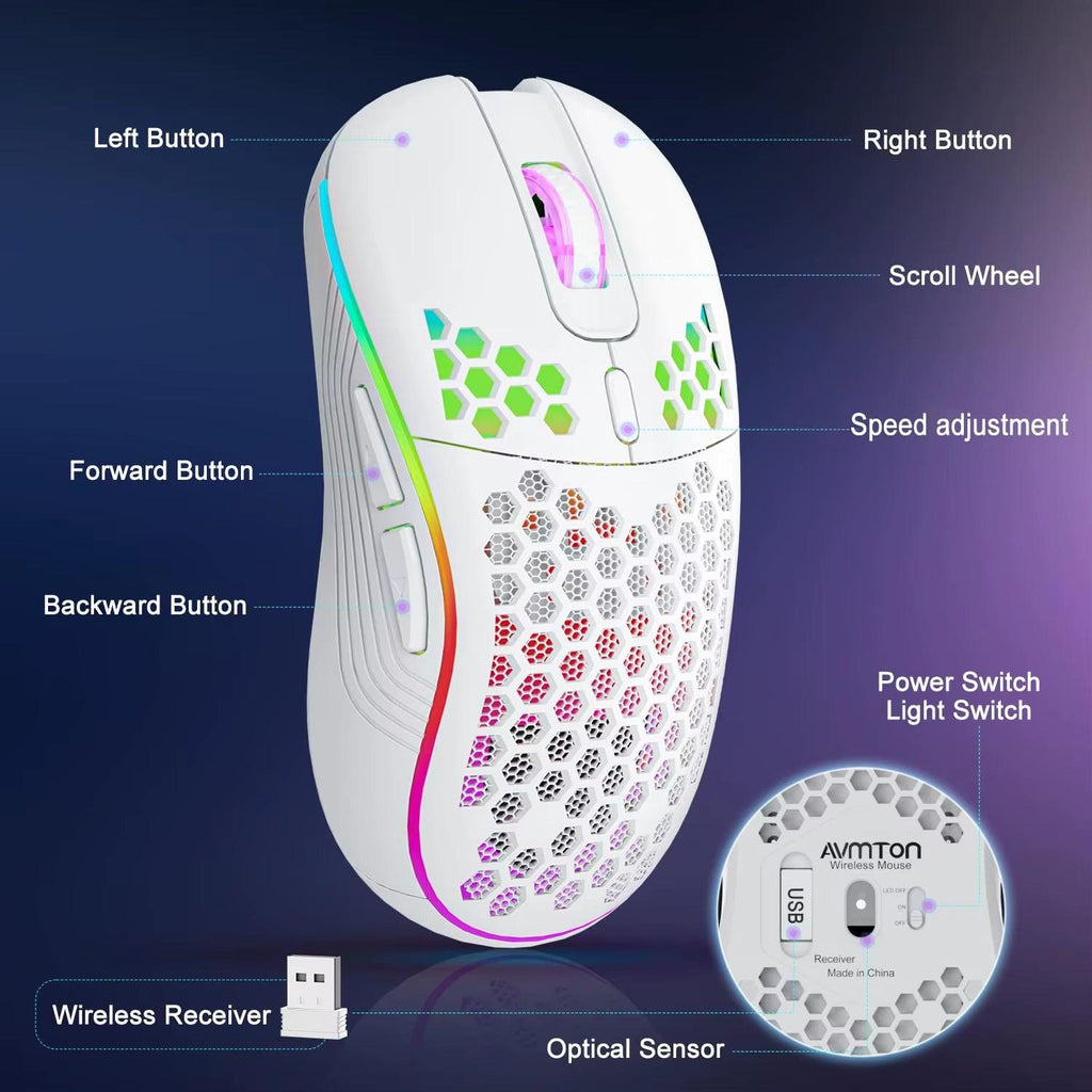 Wireless RGB Gaming Mouse - FMT store