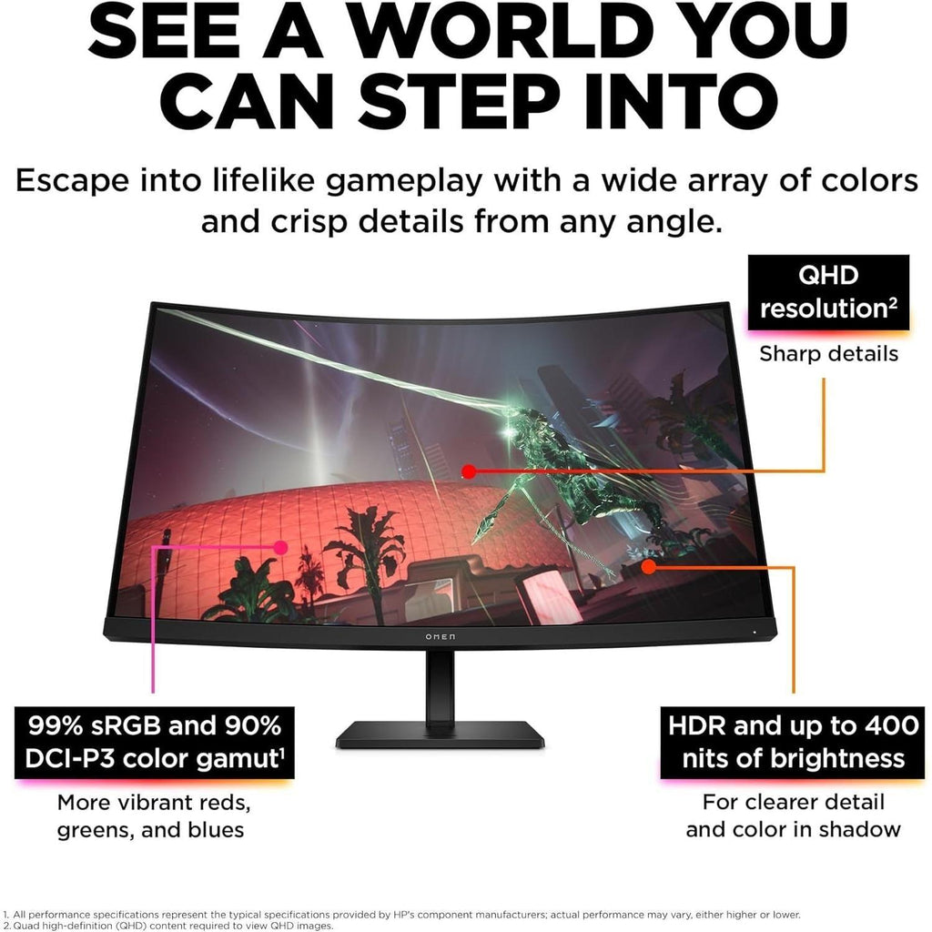 OMEN 32" Curved Gaming Monitor - QHD 165Hz - FMT store