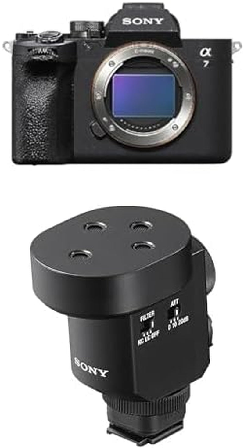 Alpha 7 IV Full-Frame Mirrorless Interchangeable Lens Camera,Body Only, Black + Digital Shotgun Microphone Ecm-M1,Black - FMT store