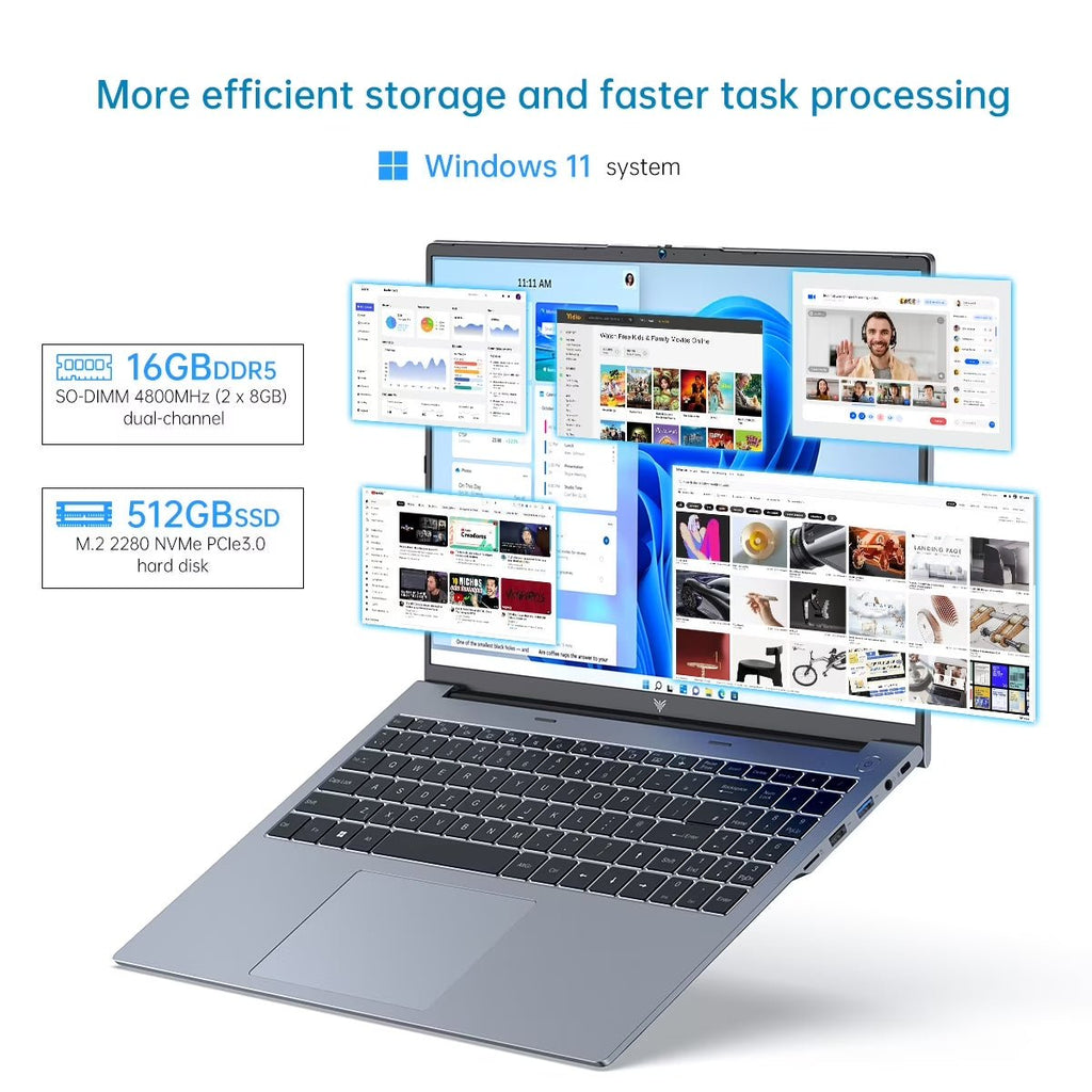 16.1-inch FHD Gaming Laptop, Ryzen 7 H255, 24GB RAM, 512GB SSD, Windows 11 Pro - FMT store