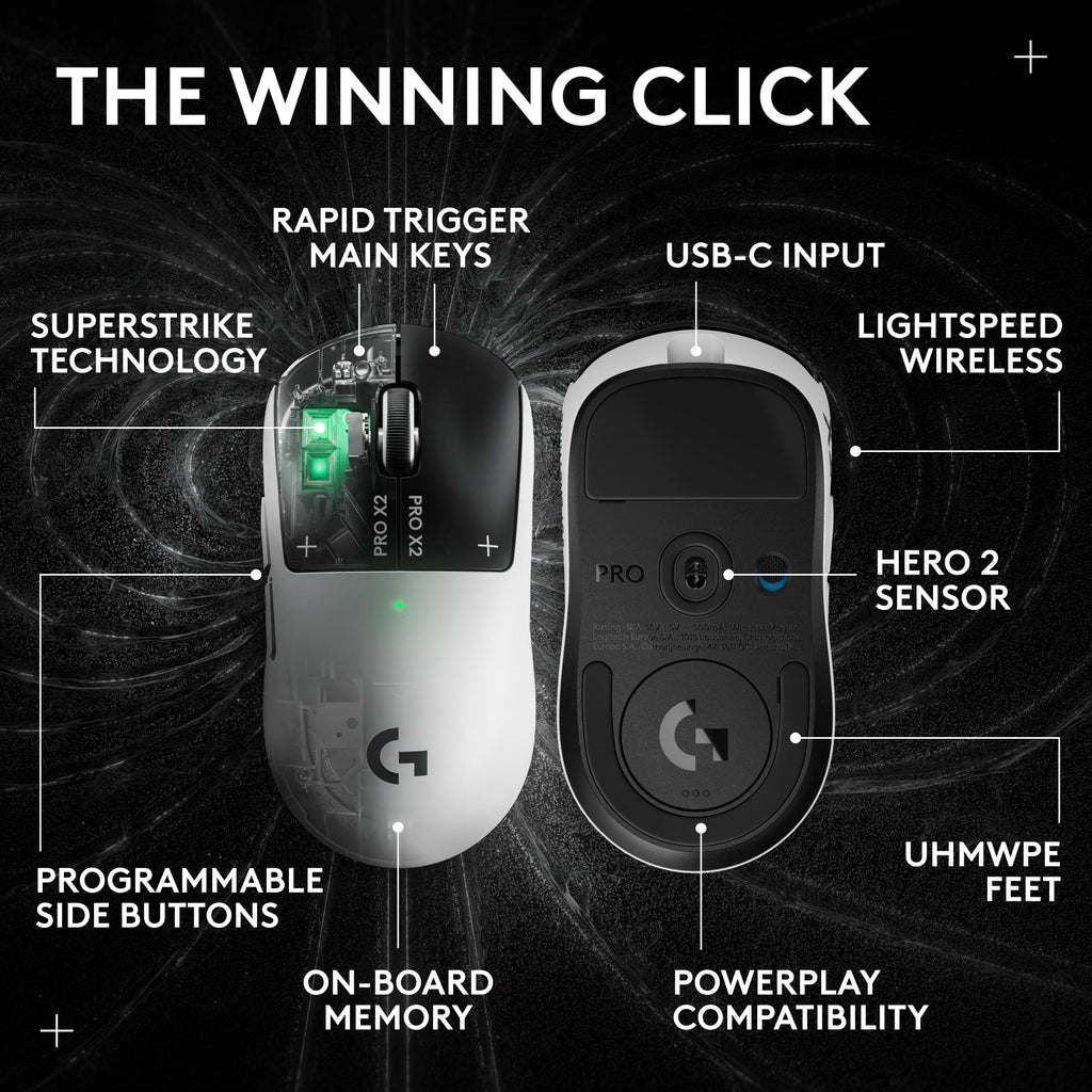 Unleash Your Gaming Potential with the Pro X2 Superstrike Lightspeed Wireless Gaming Mouse - FMT store